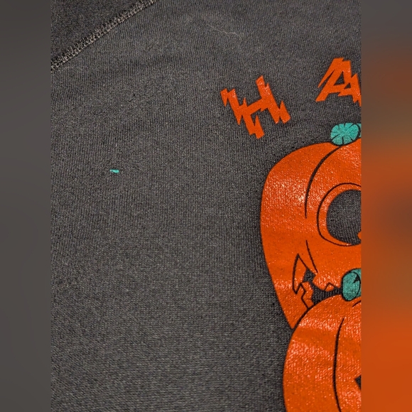 Halloween Pumpkin Sweatshirt Tultex Vintage Size XL - Picture 3 of 10